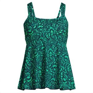 Lands End Flutter Scoop Neck Tankini Top Size XL